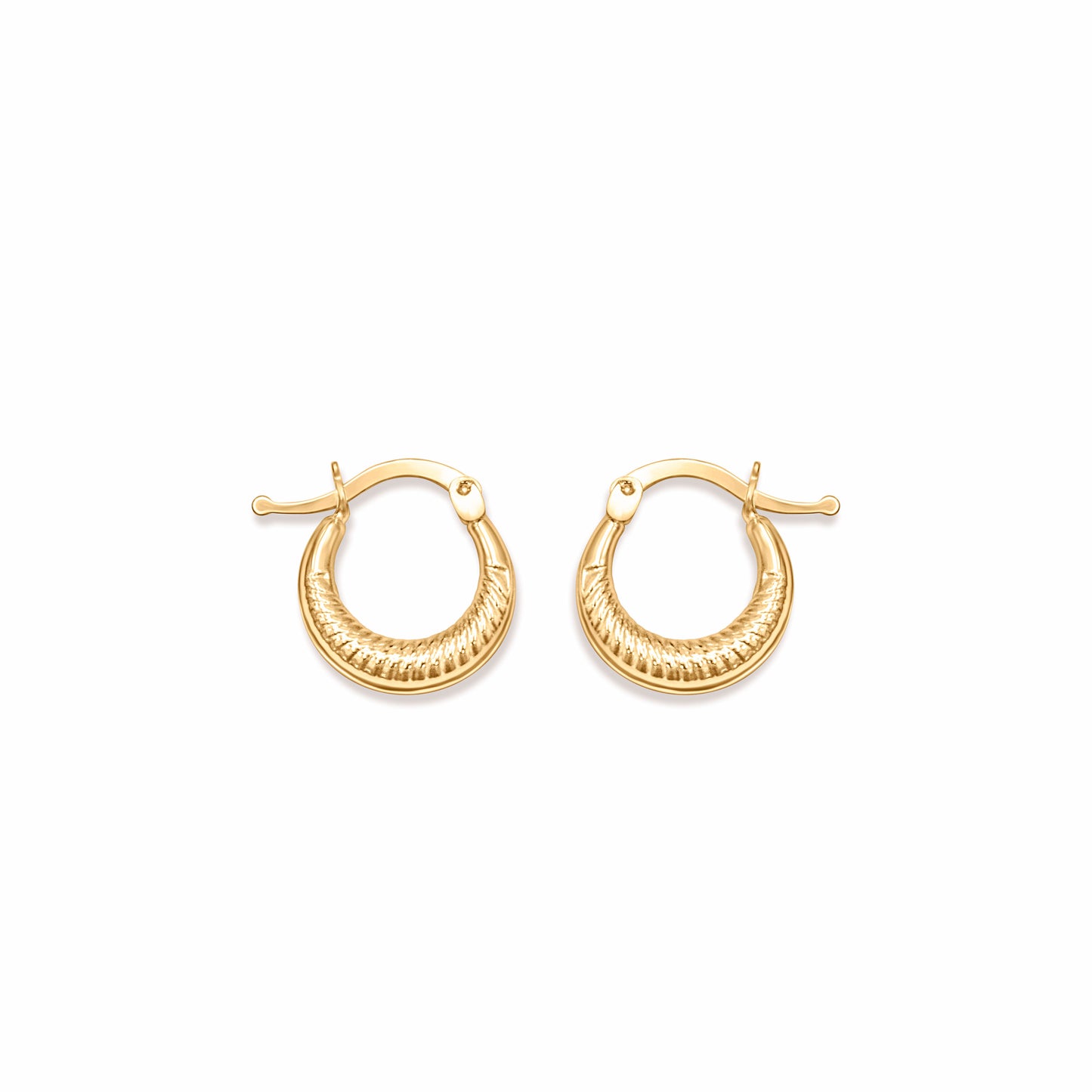 dainty 14k mini gold hoops