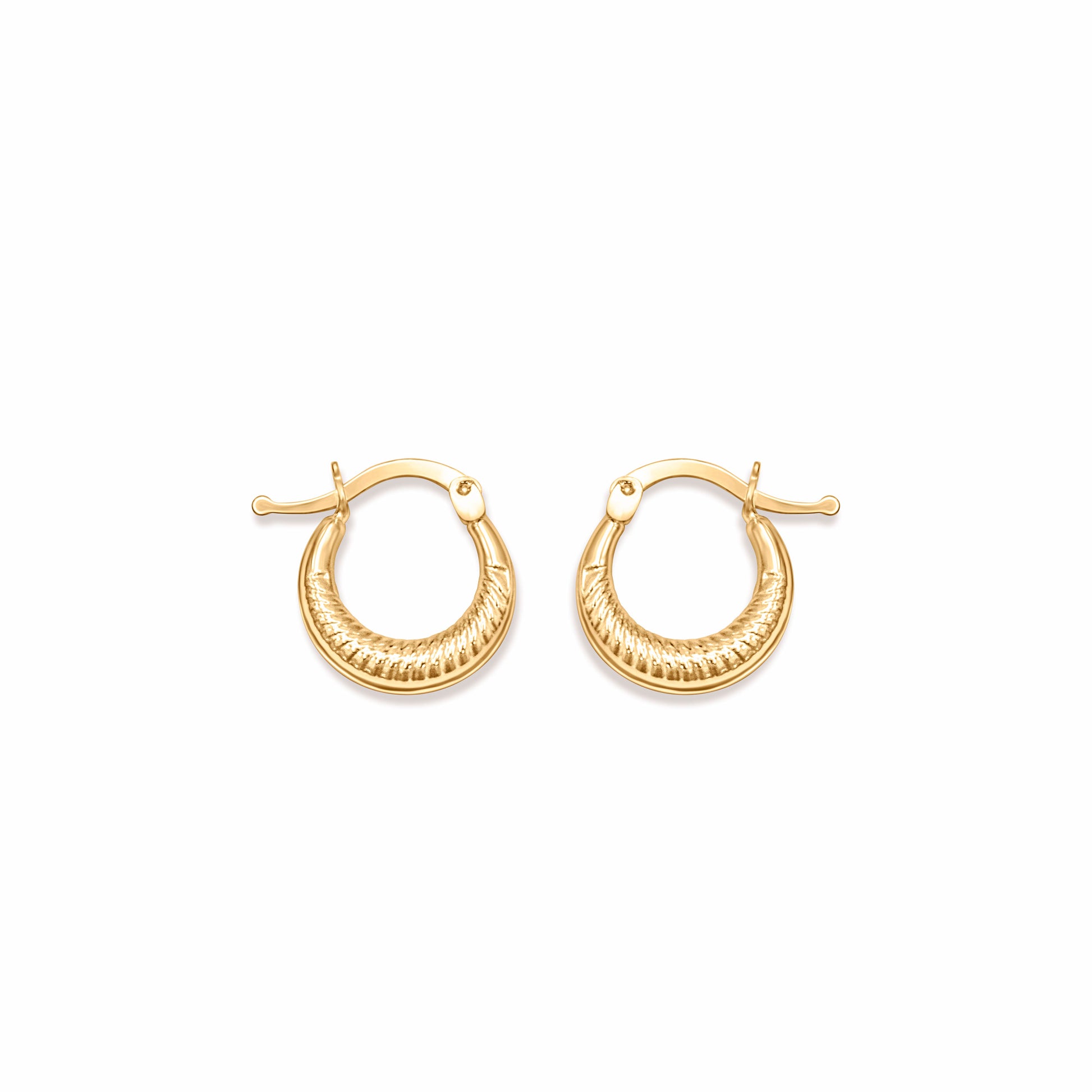 dainty 14k mini gold hoops