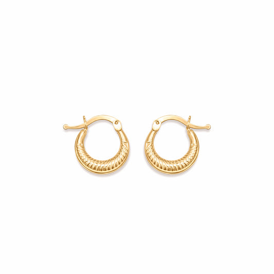 dainty 14k mini gold hoops