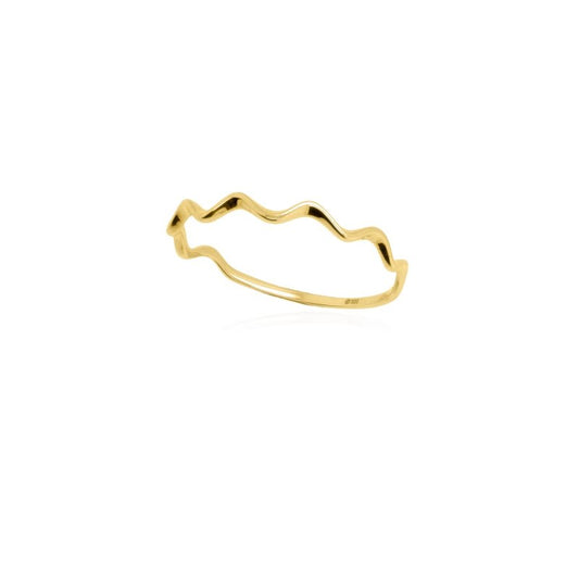Willow 10K Minimalist Wave Ring